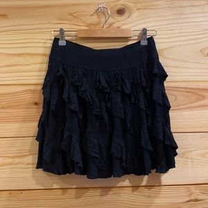 Flirty black ruffle skirt
